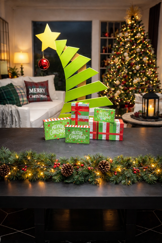 Whimsical Wooden Christmas Tree