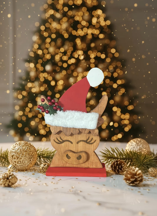 Highland Santa Cow – Holiday Decor